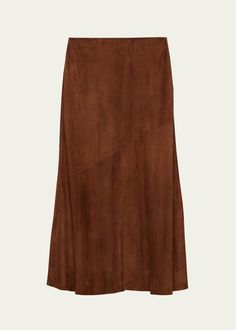 Prada Suede Midi Skirt - Bergdorf Goodman Suede Midi Skirt, Prada Skirt, Silk Midi Skirt, Tulle Midi Skirt, Tube Skirt, 2024 Trends, Suede Skirt, Black Midi Skirt, Linen Skirt