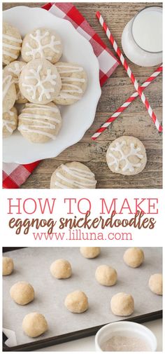 how to make eggnog snowflake cookies