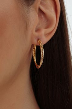 Indulge in the timeless allure of our 14K Real Gold Earrings, designed exclusively for women who appreciate the elegance of genuine gold. Crafted with precision, these Gold Hoop Earrings in 14k solid gold are the epitome of sophistication. Whether you're seeking a classic addition to your collection or a gift that exudes luxury, our solid gold hoops are the perfect choice. ★ ★ ★ These earrings are sold together. They will come in a pretty box and can be given as a present with a special message Elegant Hoop Earrings With Shiny Finish For Gift, Elegant Shiny Finish Hoop Earrings For Gift, Yellow Gold Hoop Earrings With Halo Design For Gift, Gold Huggie Earrings With Halo Design As Gift, Gold Halo Huggie Earrings, Elegant Hypoallergenic Luxury Hoop Earrings, Elegant Gold Plated Hoop Earrings With Shiny Finish, 14k Gold Hoop Earrings With Halo Design For Gift, Gold Hoop Earrings With Halo Design For Anniversary