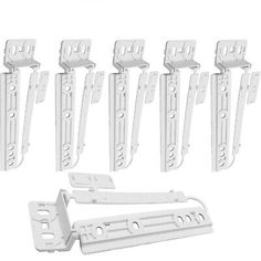 white plastic door handles and brackets for sale