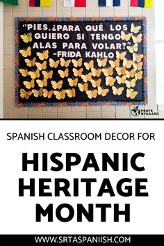 Hispanic Heritage Month Bulletin Board Kindergarten Prek, Spanish Cognates Word Wall, Latin Classroom Decorations, Spanish Board Ideas, Spanish Class Decorations, Spanish Classroom Bulletin Board Ideas, Spanish Displays Classroom, Spanish Class Bulletin Board Ideas, Hispanic History Month Bulletin Board