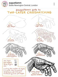 an image of hands with different types of hand gestures and how to use them for drawing