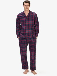 Men’s pyjamas – Sleepwear for men. 

Embrace comfort with our classic plaid pyjama set. A soft, button-up shirt pairs with drawstring trousers for an effortless, cozy fit, perfect for lounging or a restful night's sleep in timeless style.
Material: 100% Cotton Plaid Pyjama, Pin Collar Shirt, Sleeve Garter, Pyjamas Set, Classic Pajamas, Drawstring Trousers, Shirt Stays, Plaid Pajamas, Tuxedo Shirts