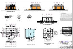 architectural drawings showing different types of windows and floor plans for the building, including an elevator