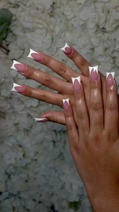 Longggg Nails, Duck French Tips, Duck French Tip Nails, Duck Nails French Tip, Baddie Nails Pink, French Duck Nails, Short Frenchies, Duck Nails Design, Short Duck Nails