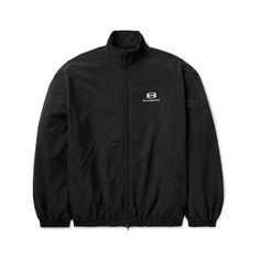 Balenciaga has a few logos in its line-up, this 'Cocoon Kick' jacket is embroidered with its 'Unity Sports' emblem. Made from technical ripstop, it's lightly padded for warmth and designed for a boxy fit with elasticated cuffs and waistband. Designer Streetwear Outerwear With Logo Detail, Designer Outerwear With Logo For Streetwear, Long Sleeve Track Jacket With Logo Detail For Winter, Designer Outerwear With Logo Detail For Streetwear, Classic Fall Outerwear With Logo Detail, Sporty Outerwear With Logo For Fall, Sporty Winter Outerwear With Logo Detail, Sporty Fall Outerwear With Logo, Designer Winter Outerwear With Logo Detail