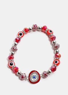 Red Evil Eye Bracelet Gold JEWELRY - Shop Miss A Red Evil Eye Bracelet, Evil Eye Bracelet Silver, Red Evil Eye, Color Beads, Eye Bracelet, Evil Eye Bracelet, You Deserve, Evil Eye, Bosnia And Herzegovina