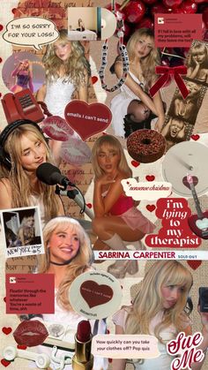 Sabrina Carpenter, Collage, Nails, Music