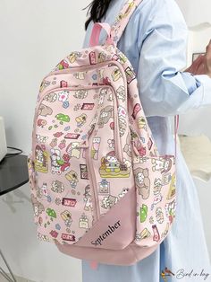 Bird in Bag - Classic Medium Zipper Pattern Backpack Pattern Backpack, Patterned Backpack, Classic Backpack, Bird In Bag, All Over Print, Composition, Backpacks, Size Medium, Zipper