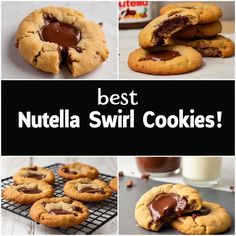 the best nutella swirl cookies are made with only 3 ingredients and they're so good to eat