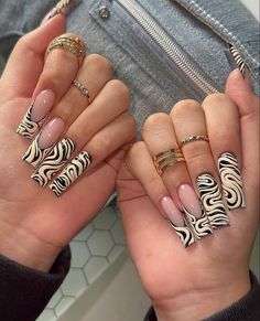 Modern Y2k, Long Press On Nails, Sea Wave, Nails For Women, Nordic Modern, False Nails, Y2k Style, Extra Long, Press On Nails