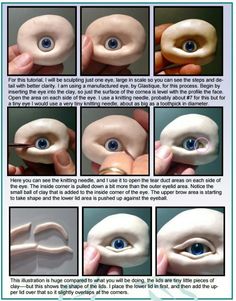 the instructions for making an eyeball doll with fake teeth and eyes, including one being held