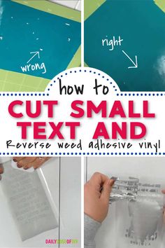 how to cut small text and reverse word adhesive vinyl with instructions on how to use it