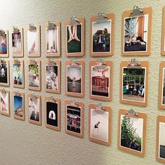 a group of photos hanging on the wall