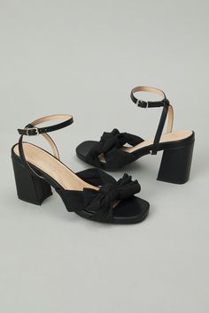 Innez Bow Heel | Altar'd State Bow Heels, Heels, Black