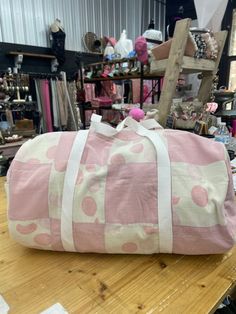 Duffel Bag Duffel Bag Aesthetic Vintage, Cheap Functional Pink Duffle Bag, Trendy Pink Duffle Bag For On-the-go, Pink Duffel Bag, Cotton Candy Colors, Travel Duffle Bag With Large Capacity, Multicolor, Candy Colors, Duffel Bag, Cotton Candy