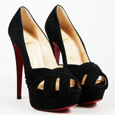 Size 36 Louboutin Heels, Christian Louboutin Heels, Christian Louboutin Shoes, Black Suede, Shoes Women Heels, Christian Louboutin, Shoes Heels, Twist, Pumps