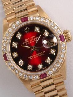 Red Rolex Watch, Red Watch, Silver Pocket Watch, Swiss Army Watches, Gold Rolex, Invicta Watches, Rolex Watch, Seiko Watches, Stylish Watches