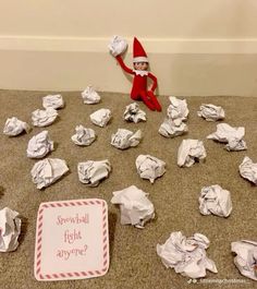 Snowball Elf On The Shelf, Elf On The Shelf Ideas In The Classroom, Elf Ob Shelf Ideas, 1st Day Of Elf On The Shelf Ideas, Travesuras Elf On The Shelf, Nice Elf On The Shelf Ideas, Elf On The Shelf Ideas Classroom, Elf On The Shelves Ideas, Elf On The Shelf Pranks