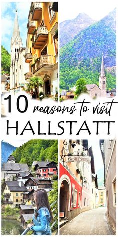 the top ten things to see and do in hallstatt, germany with text overlay