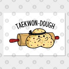 a sticker that says taekwon - dough with a rolling pin on it