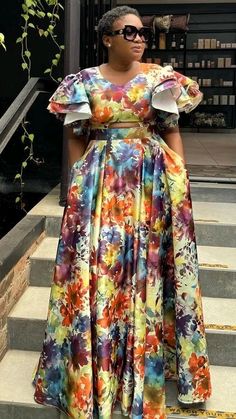 Six Pieces Ankara Gown Styles, Latest Gown Designs Party Wear, Ankara Maternity Gown Styles, Long Sleeved Ankara Maxi Dress, Elegant Floor-length Ankara Dress, Long Ankara Maternity Gowns, Elegant Floor-length Ankara Fabric Dress, Long Ankara Dresses For Pregnant Women, Simple Dress Styles