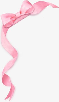 a pink ribbon with a bow on the end is shown in front of a white background