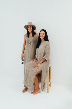 "Gauze linen dress, summer dress, beach cover up to wear over a slip dress or as a cover up.  It is see-through . Light and airy  natural linen dress with a loose cut for your comfort on beach or sea side.  Dress is sold WITHOUT the slip dress underneath. Made from 100% pure, natural gauzy linen.  The dress will be custom made for you with great attention to finishing.  Each piece is individually cut, sawn and pre-washed. We really love making various sizes - from petit to plus size and more. Fo Airy Flowy Dress For Beach Cover-up, Breezy Flowy Loungewear Dress, Casual Linen Maxi Dress For Loungewear, Beige Sundress For Summer Beach Cover-up, Beige Maxi Dress For Summer Beach Cover-up, Beige Sundress For Summer Beach, Beige Maxi Beach Dress, Flowy Breezy Tunic Beach Dress, Breezy Flowy Tunic Beach Dress