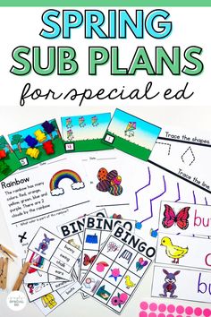 spring sub plans for the classroom to help students learn how to read and write their own words