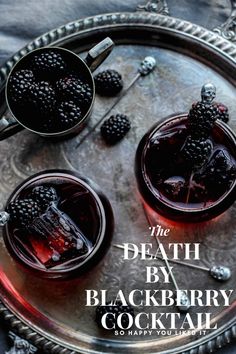 Blackberry Cocktail, Halloween Charcuterie, Charcuterie Spread, Halloween Party Dinner, Themed Drinks, Boozy Drinks, Halloween Cocktails, Mixed Drinks Recipes, Cocktail Drinks Recipes