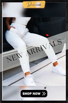 Autumn Sweatpants Women Pants Loose Joggers Women High Waisted Trousers Ladies Fashion Sweat Baggy Pants Women White Straight Joggers With Pockets, White Baggy Joggers, Baggy Pants Women, Joggers Women, Sweatpants Women, Pants Loose, Baggy Pants, Women Pants, Baggy Pant