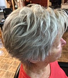 Short Gray Hair Styles For Older Women, Short Hair For Seniors, Short Hair Shaggy Layers, Very Short Layered Haircuts, Gray Shag Hairstyles, Short Gray Haircuts, Short Layered Shag, Short Shaggy Hairstyles, Short Gray Hairstyles