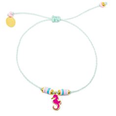 Bright Pink Seahorse Charm Bracelet - Nica Life