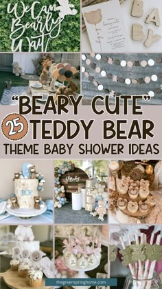 teddy bear themed baby shower ideas