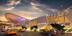 an artist's rendering of the new louis vuitton shopping center in miami