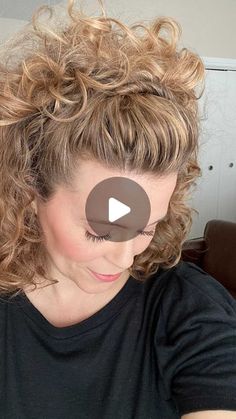 Easy Wedding Guest Hairstyles For Curly Hair, How To Pin Back Curly Hair, Updos For Medium Length Curly Hair Easy, Me And My Curls, Curly Hair Evening Style, How To Style Permed Hair Hairstyles, Thick Curly Hair Styles For Women, How To Wear Curly Hair Up, Short Curly Hair Half Up