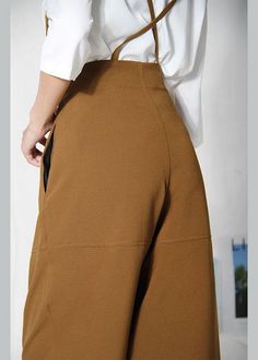 Art Brown High Waist carpenter pants  Pants - SooLinen Sleeveless Coat, Art Brown, Pinstripe Dress, Carpenter Pants, Leather Shorts, Black Linen, Nike Outfits, Plus Size Dress, Cotton Shorts