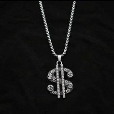 U.S. Dollar Sign Pendant Necklace Hip Hop Biker Jewelry Stainless Steel Chain | eBay Silver Chain Link Jewelry For Streetwear, Vintage Silver Necklace For Streetwear, Trendy Streetwear Chain Jewelry, Trendy Streetwear Jewelry Chain, Metal Cuban Link Necklace For Streetwear, Metal Chain Link Necklace For Streetwear, Silver Adjustable Chain Necklace For Streetwear, Silver Chain Necklace For Streetwear With Adjustable Chain, Silver Chain Necklace With Adjustable Chain For Streetwear