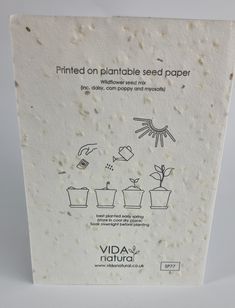 the front cover of a seed packet with instructions on how to plant and use it