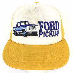 Vintage 80's Ford Pickup Truck Cap 4X4 Off Road Block Spell Out Logo Mesh Foam Snap Back Trucker Baseball Hat BUY IT NOW! Please feel free to ask any questions you have about this item, I am here to make sure you are happy with your purchase. #HAT44 Vintage 5-panel Trucker Hat For Streetwear, Vintage Trucker Hat Baseball Cap For Streetwear, Vintage Trucker Hat With Flat Brim For Streetwear, Vintage Adjustable Trucker Hat Snapback, Vintage Adjustable Snapback Trucker Hat, Vintage Snapback Hat With Flat Bill For Streetwear, Vintage Flat Brim Trucker Hat For Streetwear, Vintage Flat Bill Snapback Hat For Streetwear, Vintage Adjustable Trucker Hat For Streetwear