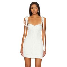 Zahra Mini Dress In White Brand: For Love & Lemons Size Small Nwt!! Purchased For My Bachelorette And Never Wore, So Passing It Along To Another Bride To Be! White Corset Dress For Brunch, Bridal Mini Dress, Bridal Mini, Bridesmaid Brunch, Corset Back, Lemon Dress, Bow Detail Dress, For Love & Lemons, White Bridal