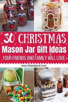 christmas mason jar gift ideas for friends and family will love these are so much fun