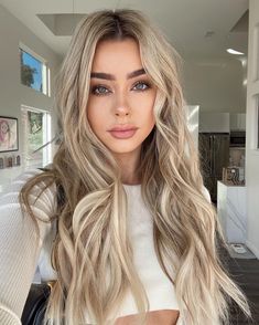 Hairby Chrissy, Long Hair Perm, White Hair Color, Dirty Blonde Hair, Vanilla Custard, Blonde Hair Looks, Hair Color For Women, Hair Color Highlights, Hair Colours