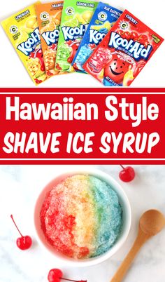 Snow Cone Syrup Recipe Shaved Ice Flavors Recipes For, Diy Icee Recipe, Snow Cone Bar Ideas, Shaved Ice Recipe Homemade, Kool Aid Snow Cone Syrup Recipe, Koolaid Snow Cone Syrup Recipe, Homemade Slushie Syrup, Healthy Shaved Ice, Kool Aid Snow Cone Syrup