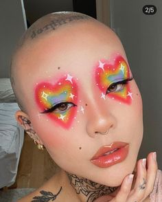 Makeup Pride, Artsy Makeup, Bold Makeup Looks, Unique Makeup