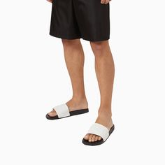 bally-mens-scotty-slides-in-rubber-scotty-tp003-i013 Casual Nylon Slides For Spring, Sporty Synthetic Slip-ons For Summer, Sporty Non-slip Slip-ons For Summer, Casual Black Nylon Slides, Modern Synthetic Slip-resistant Slip-ons, Summer Slip-resistant Synthetic Slip-ons, Black Low-top Slides With Rubber Sole, Rubber Material, Black Style