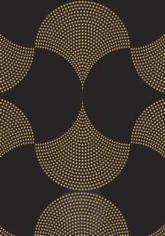 a black and gold background with circles