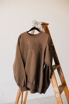 BE SEEN. Logo Collection ﻿In Mocha. Unisex. Oversized Fit. Embroidered. Locally Designed. Handmade in Reno, NV. Wear this cozy oversized crewneck on the days you or those around you need to BE SEEN. Oversized Sweater With Embroidered Logo For Fall, Embroidered Oversized Tops For Loungewear, Oversized Fall Sweater With Embroidered Logo, Oversized Embroidered Tops For Loungewear, Brown Sweatshirt With Embroidered Logo For Fall, Brown Fall Sweatshirt With Embroidered Logo, Oversized Embroidered Crew Sweater, Oversized Crew Neck Hoodie With Branding, Brown Crew Neck Top With Embroidered Logo