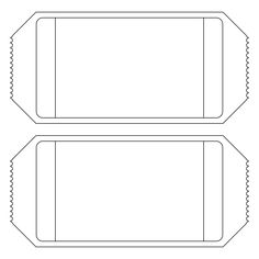 two blank tags are shown in the shape of an open and closed box, with one side cut out