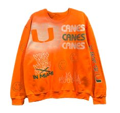 Creative Jawns X API The Label custom designed exclusive college collab sweatshirt University Of Miami, Unique Prints, Sweatpants Set, Trendy Designs, Cute Fits, Custom Labels, Fitness Inspo, The Label, Clothing Store